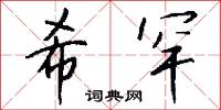 希罕怎么写好看