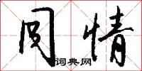 同情怎么写好看