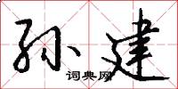 孙建怎么写好看