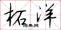 柘洋怎么写好看