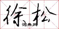 徐松怎么写好看