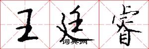 王廷睿怎么写好看