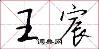 王宸怎么写好看