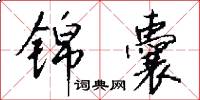 锦囊怎么写好看