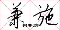 兼施怎么写好看