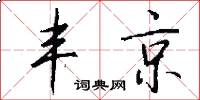 丰京怎么写好看