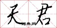 天君怎么写好看