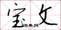 宝文怎么写好看