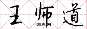 王师道怎么写好看