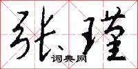 张瑾怎么写好看