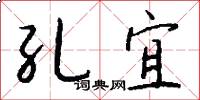 孔宜怎么写好看