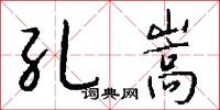 孔嵩怎么写好看