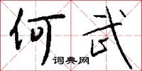 何武怎么写好看