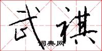 武祺怎么写好看