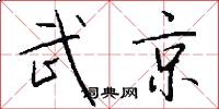 武京怎么写好看