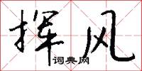 挥风怎么写好看