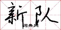 新队怎么写好看