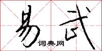 易武怎么写好看