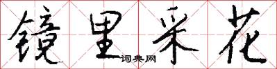 镜里采花怎么写好看