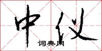 中仪怎么写好看