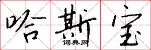 哈斯宝怎么写好看