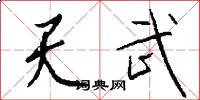 天武怎么写好看