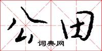 公田怎么写好看