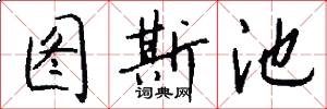 图斯池怎么写好看