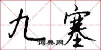 九塞怎么写好看