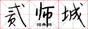 贰师城怎么写好看