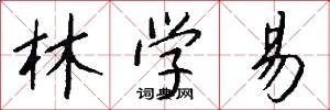 林学易怎么写好看