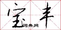 宝丰怎么写好看