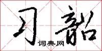 习韶怎么写好看