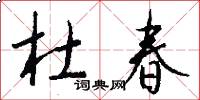 杜春怎么写好看