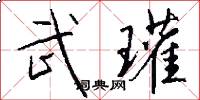 武瓘怎么写好看