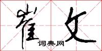 崔文怎么写好看