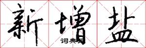 新增盐怎么写好看