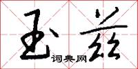 玉兹怎么写好看