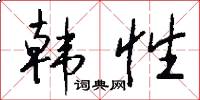 韩性怎么写好看