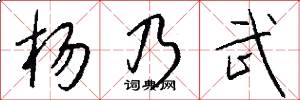 杨乃武怎么写好看