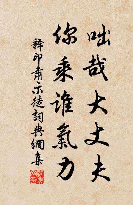 释印肃咄哉大丈夫，你乘谁气力书法作品欣赏