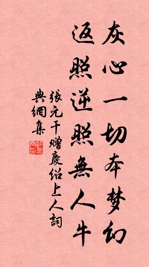 张元干灰心一切本梦幻，返照逆照无人牛书法作品欣赏