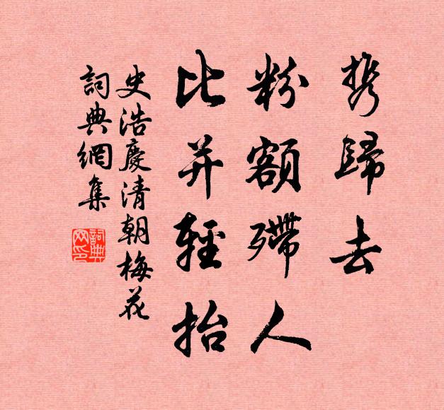 史浩携归去，粉额殢人，比并轻抬书法作品欣赏