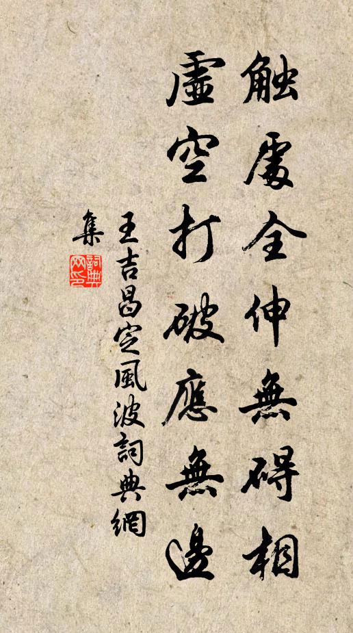王吉昌触处全伸无碍相，虚空打破应无边书法作品欣赏