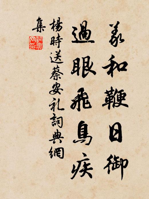 杨时义和鞭日御，过眼飞鸟疾书法作品欣赏