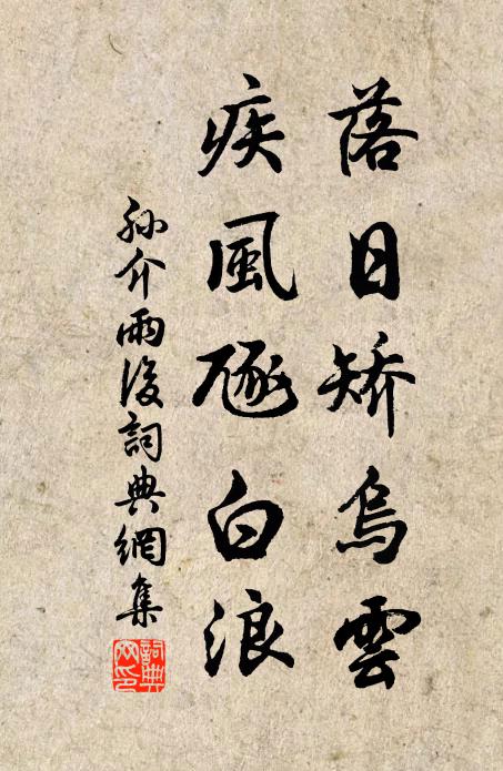 孙介落日矫乌云，疾风豗白浪书法作品欣赏