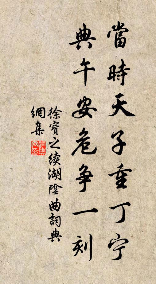 徐宝之当时天子重丁宁，典午安危争一刻书法作品欣赏