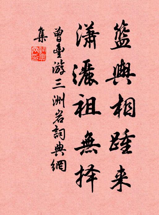 曾丰篮舆相踵来，潇洒祖无择书法作品欣赏