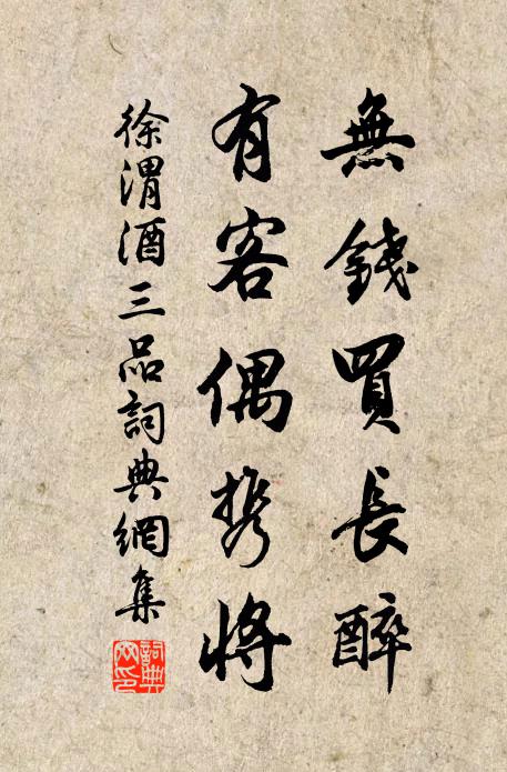 徐渭无钱买长醉，有客偶携将书法作品欣赏