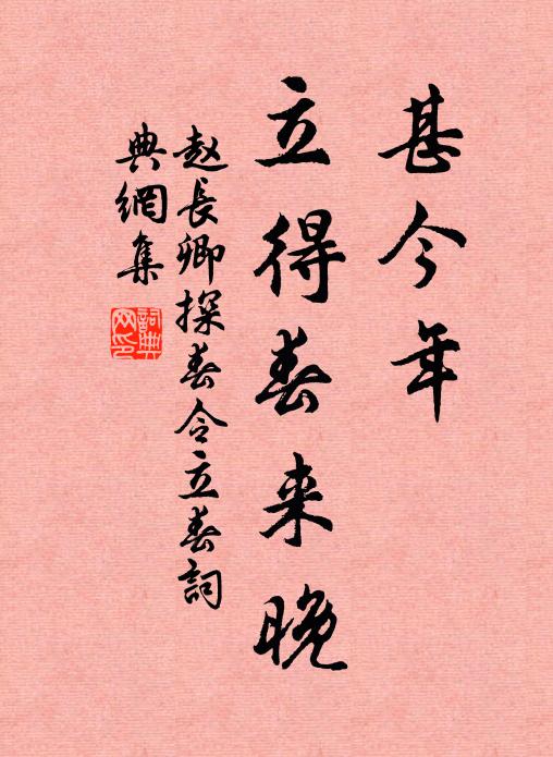 赵长卿甚今年、立得春来晚书法作品欣赏